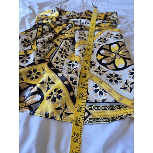 Rampage Small Vintage Y2k Babydoll Festival Yellow Floral Tank Top Boho Twist - Picture 9 of 9